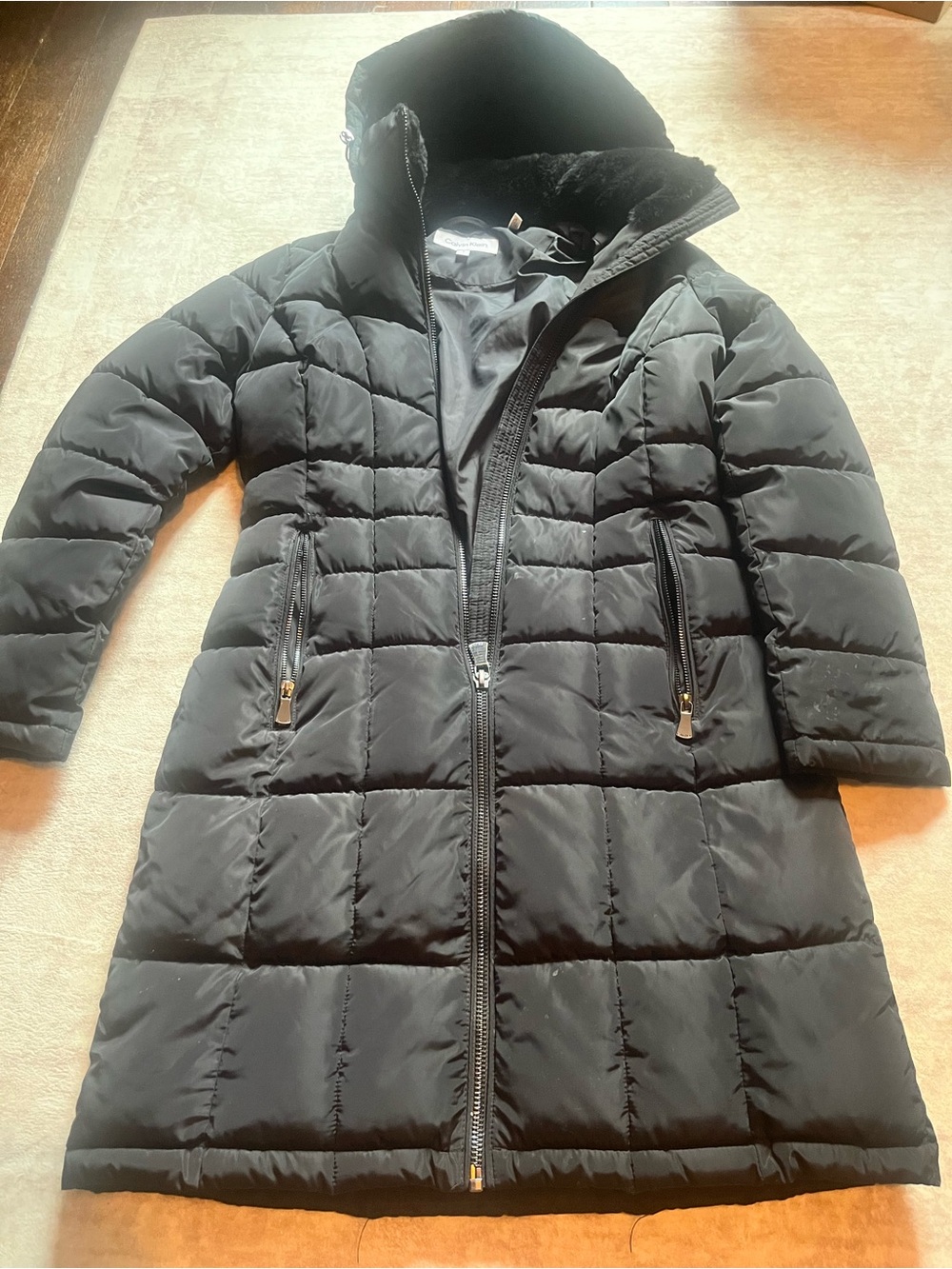 Calvin Klein Black puffer coat